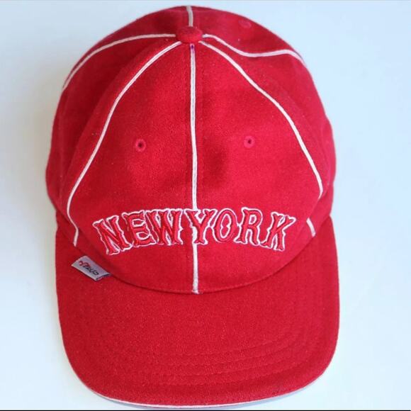 NEW YORK Red Wool/Polyester Baseball Hat ZCUDS in PRISTINE CONDITION - Picture 1 of 8